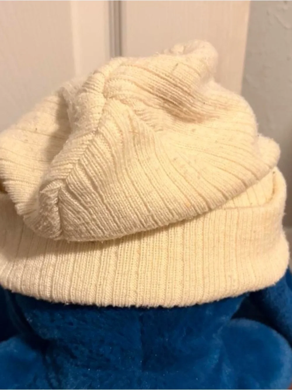 wild fable Cream Ribbed Knit Beanie for Kids